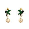 E-5700 Fashion Cute Glazed Bird Animal Earrings
