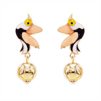 E-5700 Fashion Cute Glazed Bird Animal Earrings