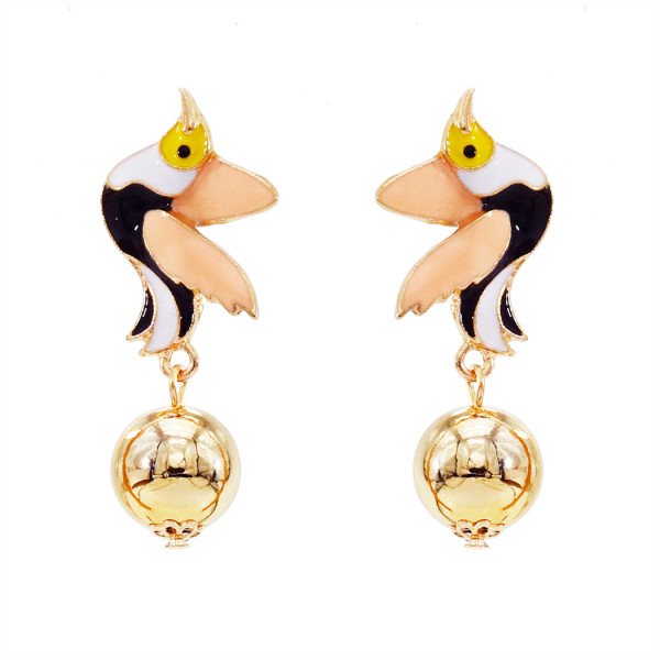 E-5700 Fashion Cute Glazed Bird Animal Earrings