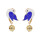 E-5701 4 Colors Cute Enamel Birds Drop Earrings for Women Girl Summer Party Jewelry
