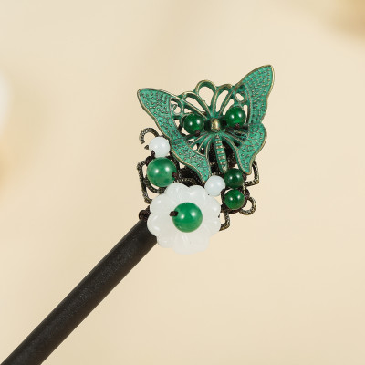 F-0746 Retro hairpin women's national costume costume jewelry hairpin handmade accessories.