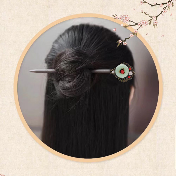 F-0746 Retro hairpin women's national costume costume jewelry hairpin handmade accessories.