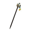 F-0747 Retro 2 Style with Acrylic Flower Beads Rhinestone Wooden Hair Sticks for Women Hair Accessories
