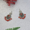 E-5704 Ethnic Style Earrings Long Tassel Beaded Hook Earrings