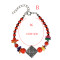 B-1018 Red Beads Adjustable Chain Bracelet for Woman