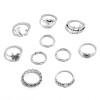 R-1525 3 Style Bohemian Retro Joint Nail Ring Set Finger Ring Punk Ring Gift
