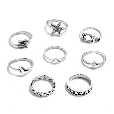 R-1525 3 Style Bohemian Retro Joint Nail Ring Set Finger Ring Punk Ring Gift