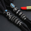 R-1526 3 Style Bohemian Vintage Women with Turquoise Joint Knuckle Nail Ring Set Finger Rings Punk Ring Gift