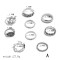 R-1527 2 Styles Bohemian Butterfly Elephant Flower Shape Vintage Silver Midi Finger Rings Set Women Jewelry Gift