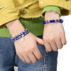 B-1020 Eye Style Beaded with Lucky Hand Pendant Charms Bracelet for Women Vacation Jewelry