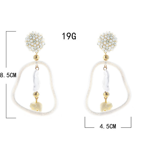 E-5708 Fashion Geometric Diamond Hollow Earrings