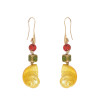 E-5710 Handmade Bohemian Style Yellow Blue Conch Shell Drop Earrings for Women Summer Beach Party Jewelry