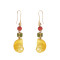 E-5710 Handmade Bohemian Style Yellow Blue Conch Shell Drop Earrings for Women Summer Beach Party Jewelry