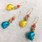 E-5710 Handmade Bohemian Style Yellow Blue Conch Shell Drop Earrings for Women Summer Beach Party Jewelry