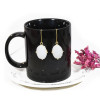 E-5711 Fashion white stone crystal hoop earrings Spring Summer Jewelry