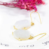 E-5711 Fashion white stone crystal hoop earrings Spring Summer Jewelry
