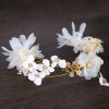 F-0751 Korean handmade silk yarn hair band white hay starry hair hoop headdress bridal dress accessories bridal jewelry