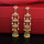 E-5719 Vintage beaded tassel earrings female ethnic style gold bells multicolor beaded tassel hollow earrings gypsy jewelry.