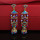 E-5719 Vintage beaded tassel earrings female ethnic style gold bells multicolor beaded tassel hollow earrings gypsy jewelry.