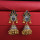 E-5717 Bohemian Style Colorful Crystal Earrings Ladies Sub-bell Pendant Earrings Colorful Gold Earrings Accessories