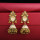E-5717 Bohemian Style Colorful Crystal Earrings Ladies Sub-bell Pendant Earrings Colorful Gold Earrings Accessories