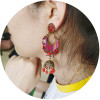E-5716 Indian Style Bells Drop Dangle Jhumka Earrings Women's Classic Vintage Turkey Gold Tassel Earrings