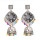 E-5725 Bohemian Style Gold and Silver Colorful Pearl Tassel Mirror Bell Earrings Women Accessories