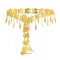 N-7352 Indian Golden Love Tassel Dance Waist Chain for Woman Body Chain