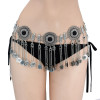 N-7357 Bohemian rhinestone alloy waist chain ladies accessories coin pendant fashion waist chain