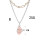N-7359 Multilayers Silver Gold Chain Geometric Natural Stone Pendant Necklaces for Women Party Jewelry