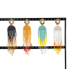 E-5742 Bohemian Alloy Resin Beads Long Tassel Drop Earrings for Women Statement Party Jewelry