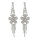 E-5741 Fashion with Bright Full Rhinestone Tassel Flower-Shaped Drop Dangle Earrings for Women Gift
