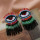 E-5740 2 styles of fashion glazed beaded colorful tassel earrings eyes rice bead earrings