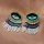 E-5740 2 styles of fashion glazed beaded colorful tassel earrings eyes rice bead earrings