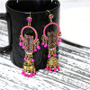E-5745 Indian Pattern Beads Tassele Dangle Earring for Woman Nation Jewelry