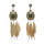 E-5759 Indian Pattern Long Feather Tassel Earrings