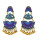 E-5760 Vintage Fashion colorful flower bead earrings Jewelry