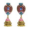 E-5761 Fashion Indian Alloy Rhinestones Bells Tassel Earrings