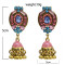 E-5761 Fashion Indian Alloy Rhinestones Bells Tassel Earrings