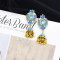 E-5761 Fashion Indian Alloy Rhinestones Bells Tassel Earrings