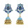 E-5762 Retro Style Gold with Crystal Beads Bell Tassel Jhumka Earrings for Women Wedding Gift