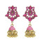 E-5762 Retro Style Gold with Crystal Beads Bell Tassel Jhumka Earrings for Women Wedding Gift