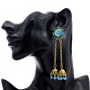E-5763 Indian Belly Beads Tassel Drop Dangle Earrings for Woman
