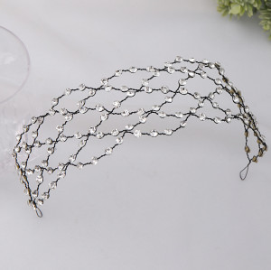 F-0762 European and American simple rhinestone mesh hair band hand-woven hair band hair accessories