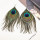 E-5773 Bohemian Retro Ethnic Wind Peacock Feather Long Earrings Fashion Tassel Female Gift jewelry