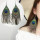 E-5773 Bohemian Retro Ethnic Wind Peacock Feather Long Earrings Fashion Tassel Female Gift jewelry