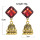 E-5775 Indian Vintage Gold Metal Crystal Bells Tassel Jhumka Earrings for Women Bohemian Party Jewelry