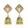 E-5775 Indian Vintage Gold Metal Crystal Bells Tassel Jhumka Earrings for Women Bohemian Party Jewelry
