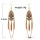 E-5776 Vintage Rhinestone Drop Dangle link Tassel Long Earring for Woman