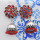 E-5787 Retro Style with Crystal Flower Colorful Acrylic Beads Bell Tassel Dangle Earrings for Women